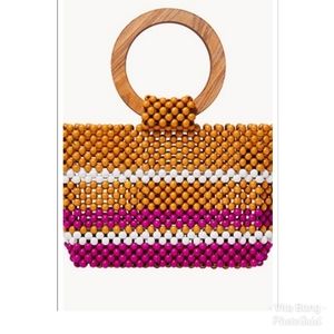 Fossil beaded bag